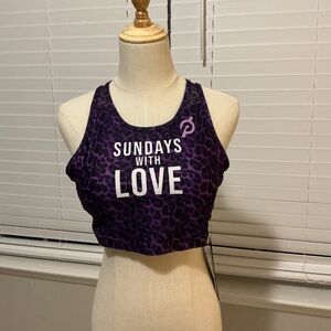 Peloton Purple Leopard Crop Top
